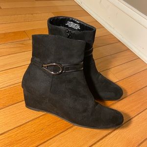 Impo Black Wedge Ankle Boot